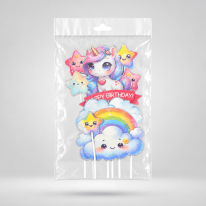Premium Unicorn Theme Paper Cake Toppers (Ready to Use)