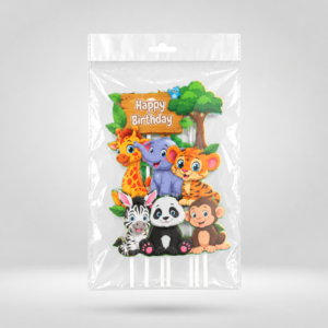 Premium Jungle Theme Paper Cake Toppers (Ready to use)