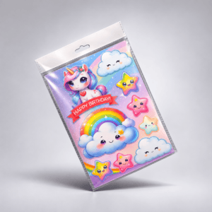 Unicorn Theme Paper Cake Toppers