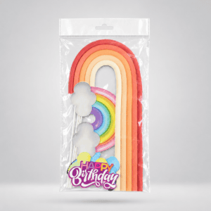 Premium Rainbow Theme Paper Cake Toppers (Ready to Use)