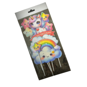 Premium Unicorn Theme Paper Cake Toppers (Ready to Use)