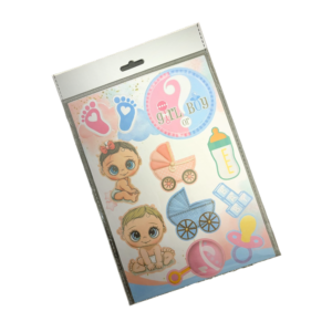 Baby Shower Theme Paper Cake Toppers